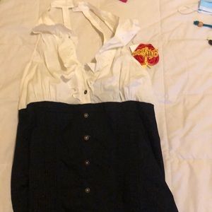 Black and White Blouse